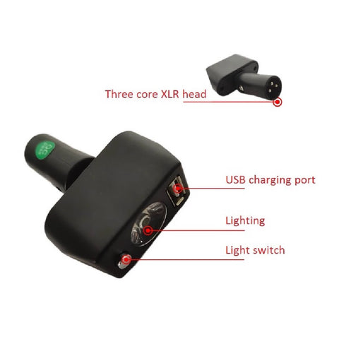 ComfyGO Headlight and USB Connector For Electric Wheelchairs ComfyGO Headlight and USB Connector For Electric Wheelchairs