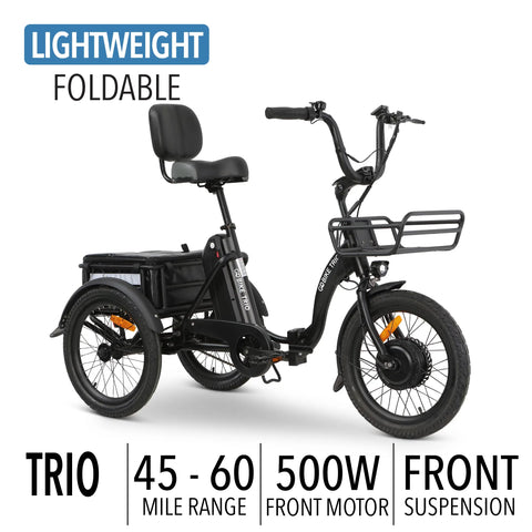 TRIO Crossover Lightweight Foldable Electric Tricycle TRIO Crossover Lightweight Foldable Electric Tricycle