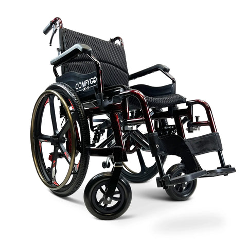 X-1 ComfyGO Lightweight Manual Wheelchair with Quick-Detach Wheels X-1 ComfyGO Lightweight Manual Wheelchair with Quick-Detach Wheels