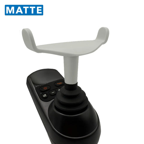 Control joystick with remote on a white background, featuring the word 'MATTE'.