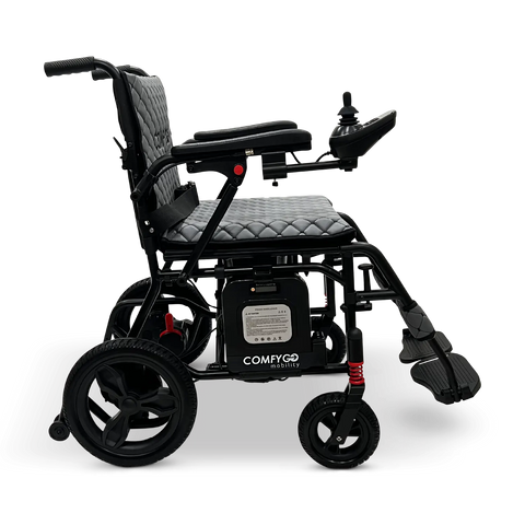 X-7 ComfyGO Lightweight Foldable Electric Wheelchair for Travel