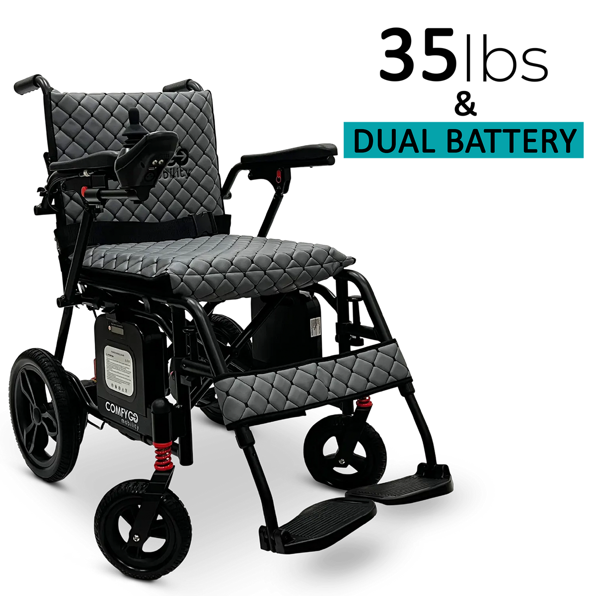 X-7 ComfyGO Lightweight Foldable Electric Wheelchair for Travel