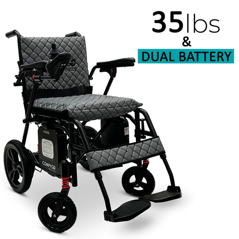X-7 ComfyGO Lightweight Foldable Electric Wheelchair for Travel